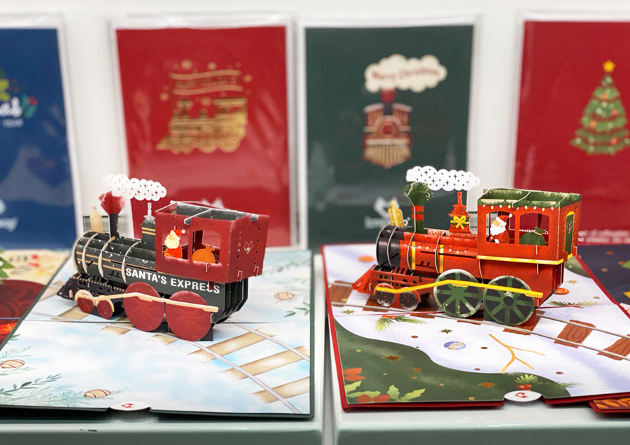 Santa Christmas Train Pop-Up Card From Lovepop